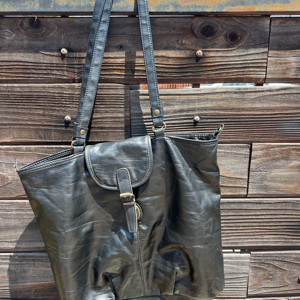 Vintage Capezio Black Tote Bag with Soft Leather Finish